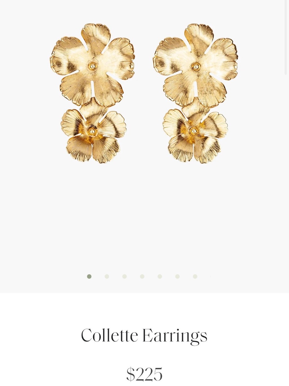 Gold Floral Double-Drop Earrings